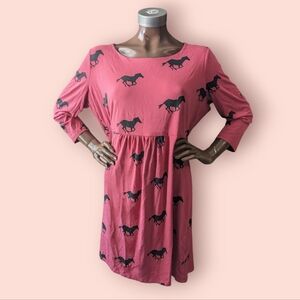 Boden Plus Size Casual Horse Print Dress